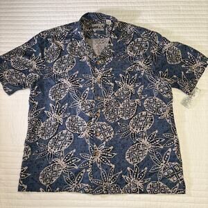 Batik Bay Men's NWT Washable Silk Button Up Tropical Shirt, XXL